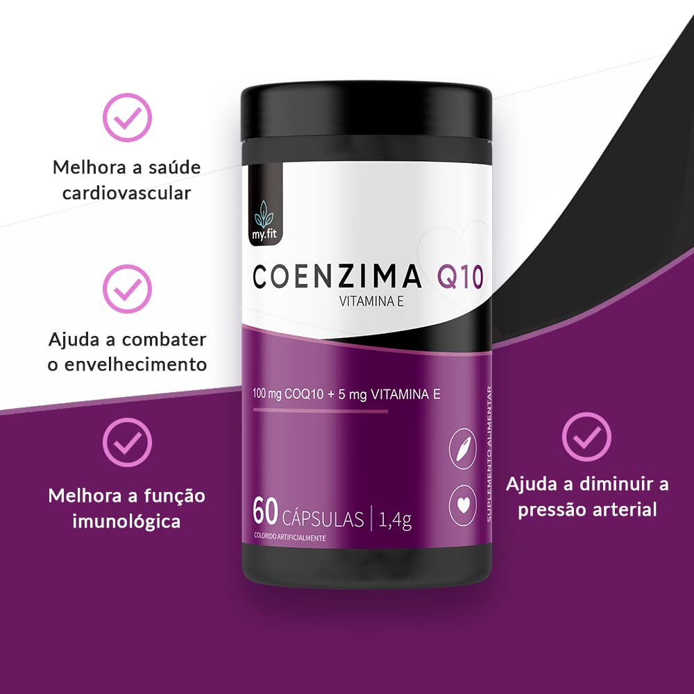 Kit 2x COQ-10 100mg por Softgel, Total 120 Doses - Fórmula Sinérgica com Vitamina E