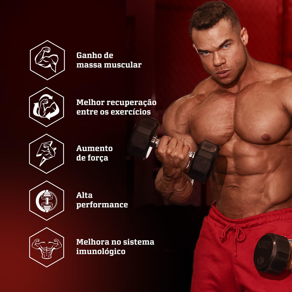 Integralmedica Creatina Hardcore - Pura Creatina Monohidratada em Pó - Suplemento para Ganho de Massa Muscular, Força e Resistência - Pouch 1kg
